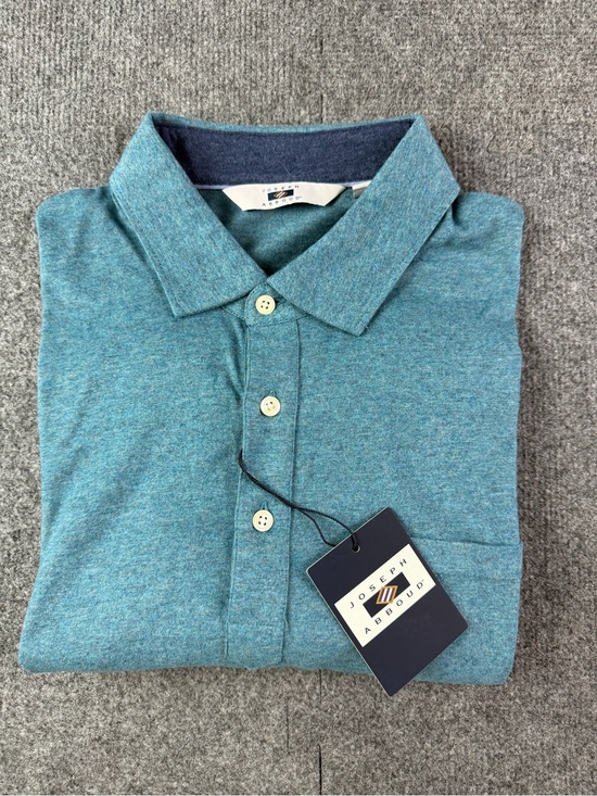 Joseph Abboud Other - Joseph Abboud Mens Cotton Blend Long Sleeve Polo Shirt Size L Grayish Blue NWT